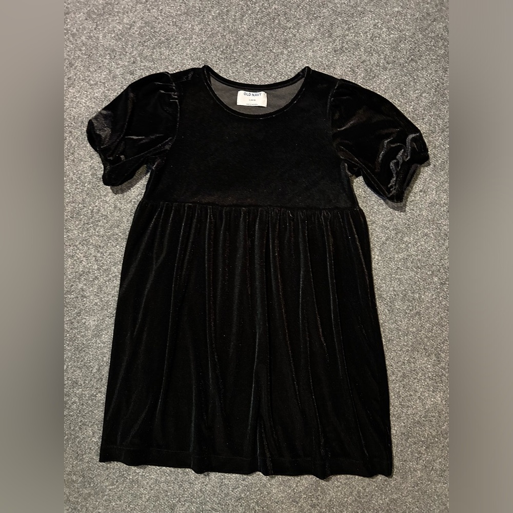 Old Navy girls 10/12 Black Velvet dress